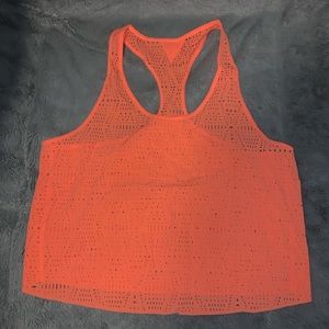 ALO yoga orange crop tank top size s